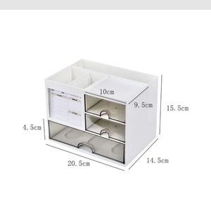 Drawer Style Desktop Storage Box Acrylic Pen Holder <b>Office</b> Organizer Student Stationery Drawer Cabinet Rectangle Standing Type - Product Image 5