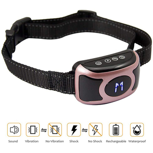Collar de entrenamiento antiladridos para mascotas, Collar eléctrico resistente al agua, ajustable, sensible, 4 niveles - Product Image 2