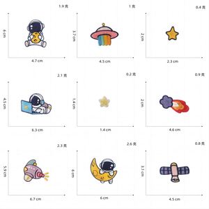NODA Self Adhesive Embroidery Cute Astronaut Rocket Star Patch for Clothes Decoration - Product Image 3