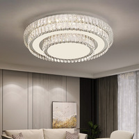 Lustre décoratif moderne rond créatif lumineux pissenlit k9 lustre en cristal pour chambre capteur de mouvement plafonnier