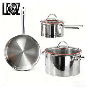 ชุดเครื่องครัวสแตนเลส304อเนกประสงค์5ชิ้นหม้อหม้อต้มนม - Product Image 1