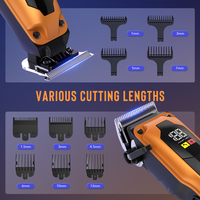 Tondeuse à cheveux professionnelle en acier inoxydable avec longueurs réglables, rechargeable, pour barbiers et salons hôteliers