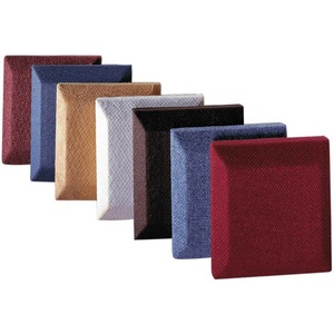 Paneles de pared acústicos decorativos de diseño moderno NRC 0,9, tablero acústico de lana de vidrio absorbente de sonido ligero - Product Image 2