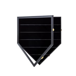 Vitrina <span class=keywords><strong>de</strong></span> <span class=keywords><strong>Madera</strong></span> Maciza Negra <span class=keywords><strong>para</strong></span> 30 Pelotas <span class=keywords><strong>de</strong></span> Béisbol, con Forma <span class=keywords><strong>de</strong></span> Plato <span class=keywords><strong>de</strong></span> Béisbol, con Cerradura, <span class=keywords><strong>para</strong></span> Montar en la Pared, con Protección UV - Product Image 3