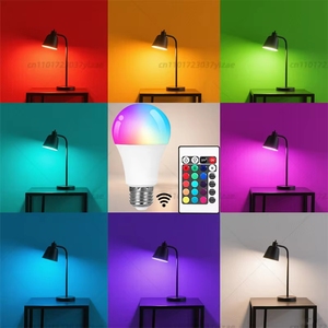 Bombilla LED Infrarroja de 4 Colores, 220V, Fácil Operación, Control Remoto para el Hogar, Iluminación con Modos Ajustables, Base E27, Alimentación CA - Product Image 4