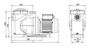 <span class=keywords><strong>Pompe</strong></span> de circulation d'eau de filtre de <span class=keywords><strong>piscine</strong></span> à haute vitesse et à haute efficacité énergétique 2HP avec eau de mer - Product Image 5