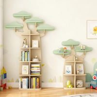 Étagère à livres en bois en forme d'arbre Montessori moderne pour enfants, bibliothèque d'angle pour crèche, maternelle et garderie