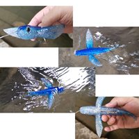 Leurre souple de pêche en mer 17cm 21cm pour la pêche à la traîne en bateau, leurre pour thon et maquereau, type Flying Fish