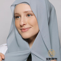 Derniers modèles de hijab instantané en mousseline avec sous-bonnet, foulard musulman en mousseline premium avec bonnet extensible, châle, tudung