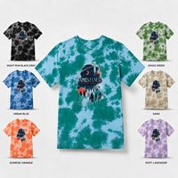 Fabricante de Camisetas Tie Dye Personalizadas, Camisetas Gráficas Unisex para Clubes, Entrenamiento Comunitario, Logotipo Personalizado, Marca Privada, OEM, ODM, Venta al Por Mayor