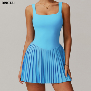 Venta al por mayor Faldas DE TENIS Una pieza Sin espalda Ropa deportiva Golf Tight Sports Dress Ropa de mujer Ropa de tenis - Product Image 6