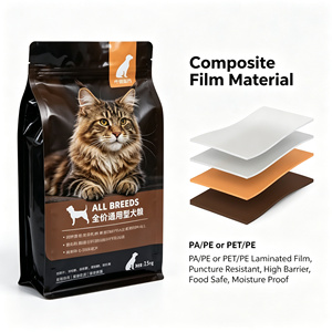 ถุงบรรจุภัณฑ์อาหารสัตว์เลี้ยงแบบตั้งได้ ป้องกันความชื้น พิมพ์กราเวียร์ ปิดผนึกด้วยความร้อน - Product Image 2