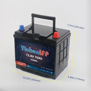 Pin Lithium YichenLFP 12V 70Ah Để Khởi Động Pin Xe 12.8V 70Ah CCA900 Pin Tự Động OEM Với Mô Đun Cân Bằng Hoạt Động