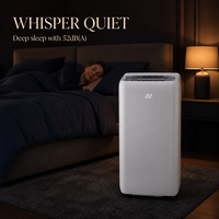 Climatiseur mobile intelligent 9000 BTU pour la maison, avec minuterie, télécommande contrôlée par application, boîtier en plastique