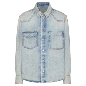 <span class=keywords><strong>Disai</strong></span> Classic Men's Cotton Jeans Camisas Manga larga Botón Bolsillo Vaquero Estilo casual Versátil Loose Fit Chaquetas de mezclilla Abrigos - Product Image 1