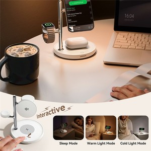 แท่นชาร์จไร้สายแม่เหล็ก <span class=keywords><strong>JOYROOM</strong></span> JR-W23 4 in 1 พร้อมไฟกลางคืน ชาร์จเร็ว - Product Image 5