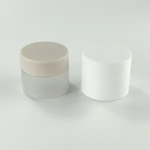 Double Walls Mini Size PP Cream Jar 10g 20g Plastic Skincare Packaging Eye Cream Solid Blush Container