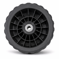 Roue pivotante silencieuse en caoutchouc industriel de 10 pouces, fabriquée en Chine, mini-roue double en PP pour chariot à main