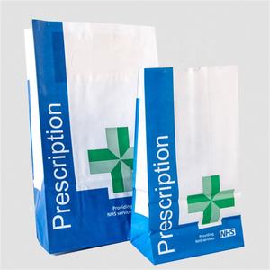 Sacs en papier kraft blanc personnalisés imprimés <span class=keywords><strong>pour</strong></span> <span class=keywords><strong>les</strong></span> pharmacies avec votre propre logo - Product Image 3