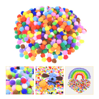 Pompons DIY 0.39 pouces, boules floues multicolores de la Saint-Valentin, pour la fabrication artisanale et les boules floues Hobby multicolores