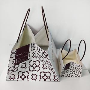 กระเป๋าช้อปปิ้งกระดาษคราฟท์ขนาดจัมโบ้100กระเป๋าช้อปปิ้งแบบถือพิมพ์ลายหรูหราชุดเล็กขนาดจัมโบ้ขนาดกลาง - Product Image 4