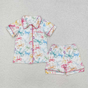 Set Coordinato per Sorelle <span class=keywords><strong>con</strong></span> Camicia e Pantaloncini <span class=keywords><strong>con</strong></span> Fiocchi Colorati e <span class=keywords><strong>Bottoni</strong></span>, <span class=keywords><strong>Pigiama</strong></span> per <span class=keywords><strong>Bambina</strong></span> - Product Image 4
