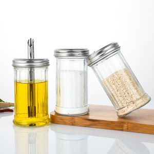 Household Glass Sugar Salt Spice <strong>Shaker</strong> 330ml Seasoning Jar Kitchen Oil <strong>Vinegar</strong> Bottle BBQ Condiment Storage Container Wholesale - Product Image 2
