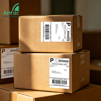 Etiquetas Térmicas Directas Personalizadas OEM de Antac, 4x6, para Direcciones de Envío, Códigos de Barras, Correo, Rollo de Etiquetas Adhesivas en Forma de Abanico