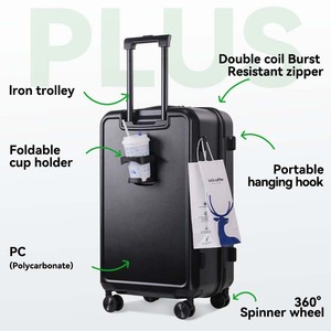 Lot de <span class=keywords><strong>3</strong></span> <span class=keywords><strong>Valises</strong></span> de Voyage Légères et Unisexe Anti-Explosion en PC avec Fermeture Éclair et Porte-Gobelet, Vente en Gros - Product Image 3