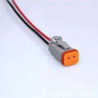 Konektor Otomotif Tahan Air DT 2 Pin, Kabel Rakitan Seri DT Pria & Wanita untuk Truk, Sepeda Motor, Mesin