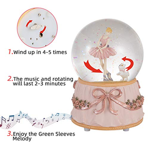 Globe à eau en verre avec base en résine, taille et motif personnalisés, décoration de conte de fées, princesse des contes de fées, globe à neige - Product Image 2