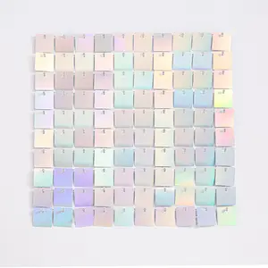 Stunning Iridescent Backdrop 3d Mirror Shimmer Sequin Wall Panel for taking photos on wedding,party,store,decoration by guest