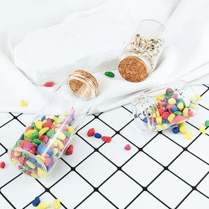 Benutzer definierte große Landhausstil Küche Lebensmittel Gewürz 150ml 200ml High Boro silicate Glasbehälter Vorrats gläser Mit Holz korken - Product Image 4