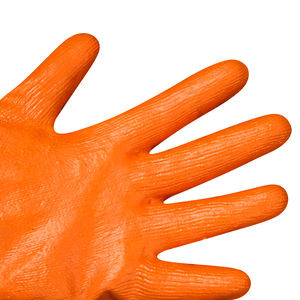 Gants en latex doublés de caoutchouc <span class=keywords><strong>orange</strong></span> en fil blanc Gants de sécurité antidérapants pour la construction - Product Image 4