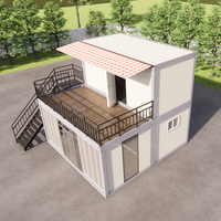 Maison conteneur préfabriquée XH à assemblage rapide, 4 chambres, 2 étages, design ferme, appartement préfabriqué avec chambre et villa