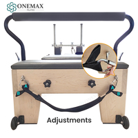 ONEMAX Reformer de Pilates en bois d'érable robuste avec résistance réglable sur rail complet, machine de fitness durable