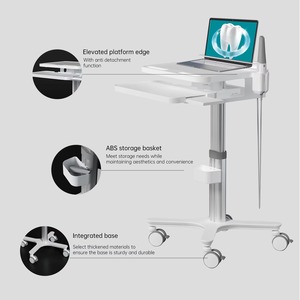 Luxe Design In Hoogte Verstelbare Tandheelkundige <span class=keywords><strong>Trolley</strong></span> Ziekenhuis Kliniek Mobiele Verpleegkar Medische <span class=keywords><strong>Trolley</strong></span> Voor Laptop Met Stopcontact