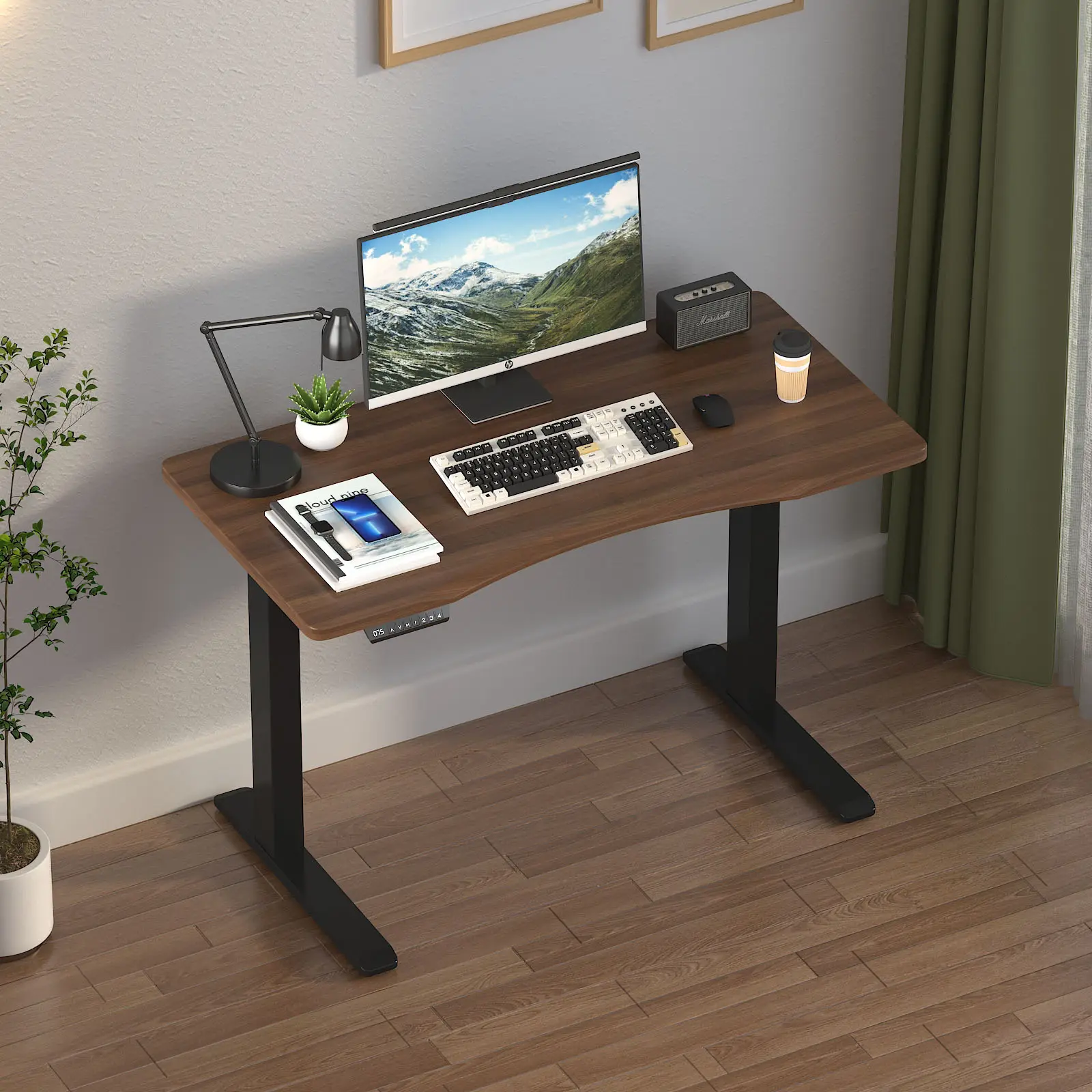 Height Adjustable Standing Desk For PC House Furniture Office Desks Wooden Escristorio Lifting Metal Dual Motor Computer Table