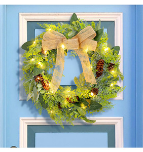 Guirlande <span class=keywords><strong>de</strong></span> <span class=keywords><strong>Noël</strong></span> <span class=keywords><strong>lumineuse</strong></span> à piles <span class=keywords><strong>de</strong></span> 45 cm, décoration <span class=keywords><strong>de</strong></span> fête illuminée pour une utilisation en intérieur et en extérieur - Product Image 4