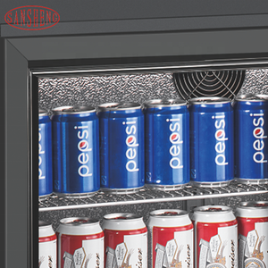 Refrigerador Comercial Eléctrico Personalizado para Hotel y Hogar, Negro, 208L, Pequeño, <span class=keywords><strong>Mini</strong></span>, con Puerta Doble de Vidrio Transparente - Product Image 5