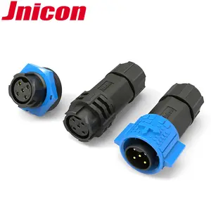 Jnicon M19 push lock connector Male Female plug and sockets 5pin IP67 Waterproof connector for automotive application