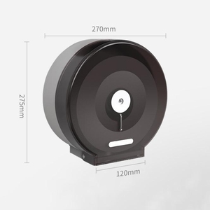 Porte-papier toilette rond mural avec étagère pour téléphone, distributeur de papier pour salle de bain moderne, design minimaliste en plastique - Product Image 4