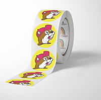 Rouleau adhésif personnalisé vinyle cercle étiquette autocollant imperméable rond impression pour gobelets logo