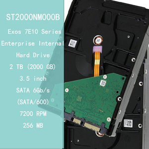 Disque dur interne ST2000NM000B 2 To 3,5 pouces 7200 tr/min 256 Mo de cache SATA 6 Gbit/s pour serveur NAS d'entreprise, technologie CMR - Product Image 1