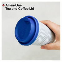 Couvercle jetable 90 mm en PP épaissi pour gobelet de thé au lait à emporter, couvercle monobloc coloré pour thé et café
