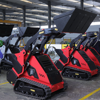 Gratis pengiriman kecil murah mini selip steer loader dengan ember lampiran berbeda