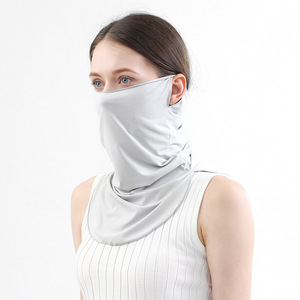 Summer Ice Silk Sun Protection Face Mask With Ear Loops Quick Dry UV Protection For Cycling Hiking Outdoor Sports - Product Image 2