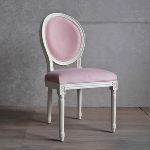 American Style White Color Princess <strong>Dresser</strong> <strong>Chair</strong> Retro Vintage Round Back Solid Wood Luxury Dinning <strong>Chairs</strong> - Product Image 1