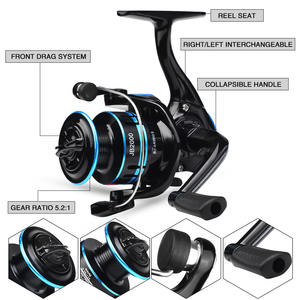 <span class=keywords><strong>Kit</strong></span> de pêche en mer tout-en-un pour débutants avec canne télescopique, moulinet et lancer longue distance pour la pêche en bateau en eau salée - Product Image 2