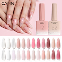 CANNI 30 pièces/lot 9ml Kit Cadeau de Noël Couleurs Nudes Naturelles Base Caoutchouc & Gel de Construction Rapide Kit de Vernis à Ongles en Gel
